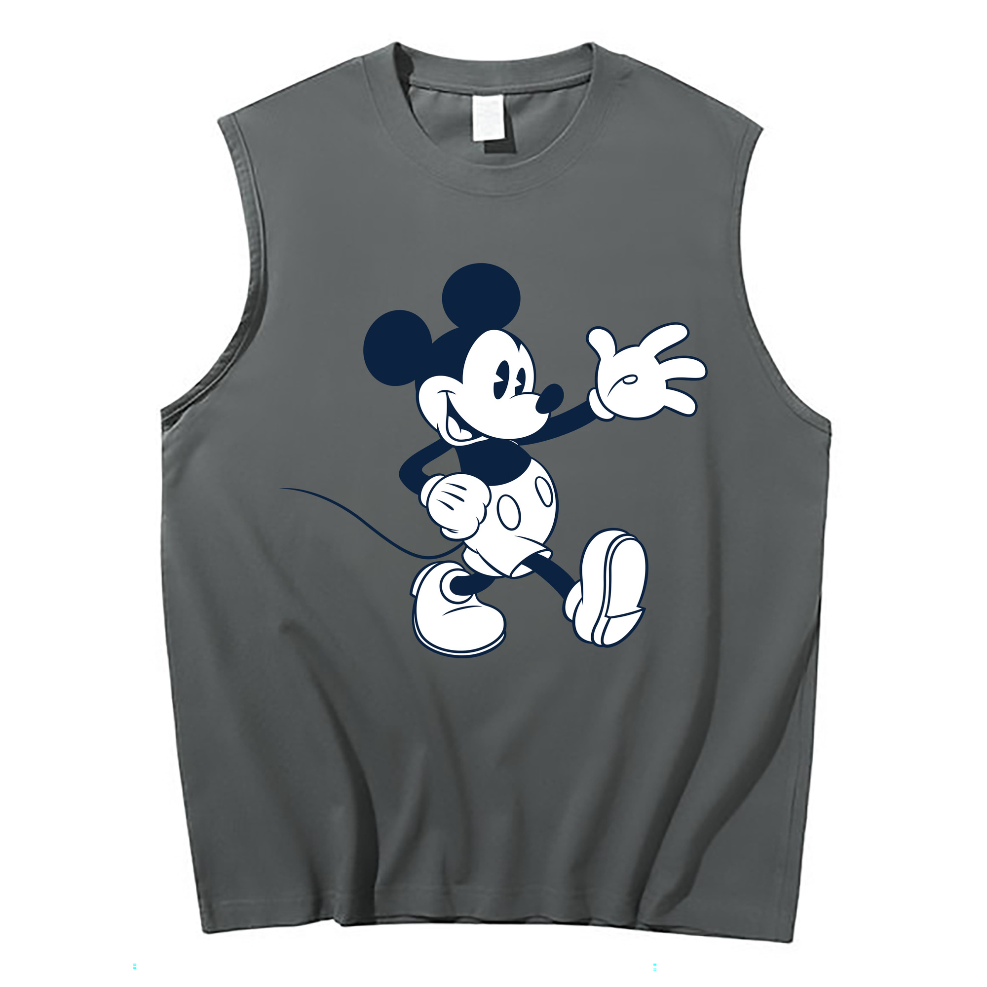 ミッキーマウス Mickey Mouse コットン100％タンクトップ（フロントプリント）